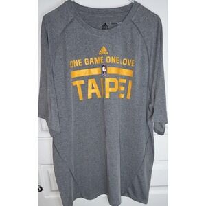 Adidas NBA One Game One Love Taipei Gray Shirt Basketball Sz XL